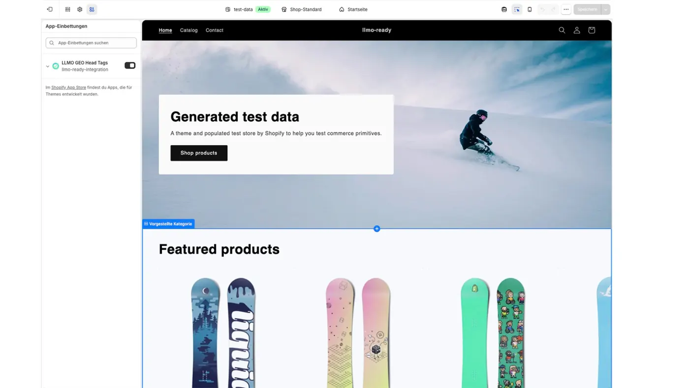Theme Extension aktivieren