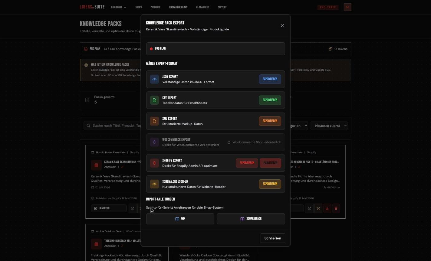 Knowledge Pack Export